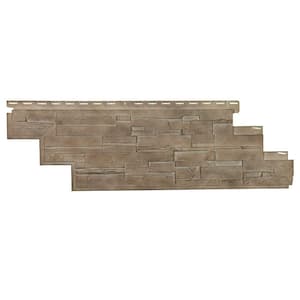 Dry Stacked Stone 41-1/2 in. x 13-1/8 in. Brownstone Vinyl Siding (10-Pack)