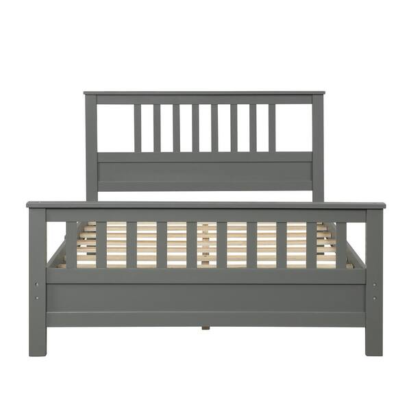 Anna様へ専用ページ ANBAZAR Grey Easy Assembly Full Wood Platform Bed, Wood