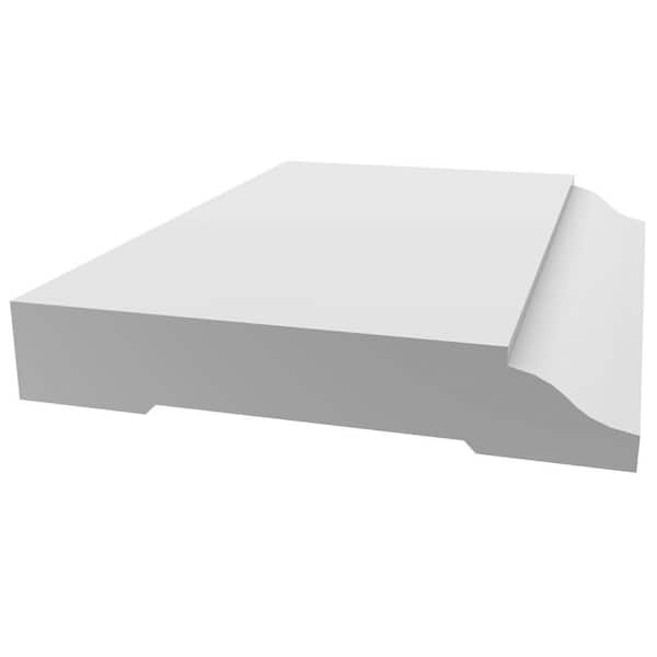 Royal® Building Products 9/16 x 5-1/4 x 8' White PVC Colonial Base Moulding 163ES