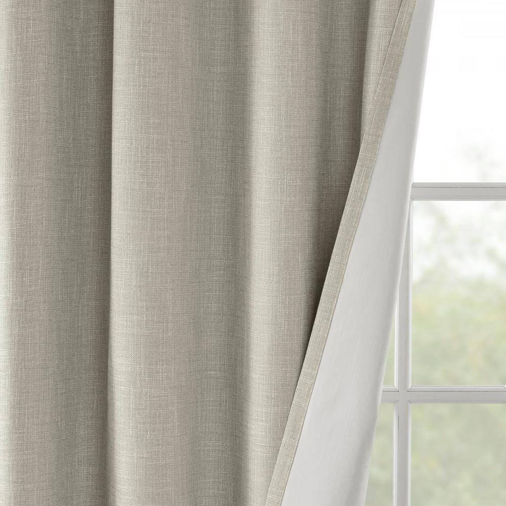 Taupe Blackout Polyester Grommet Top Window Panel
