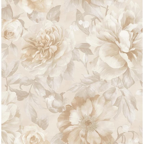 30.75 sq. ft. Blushwash The Madelyn Floral Vinyl Peel and Stick Wallpaper Roll