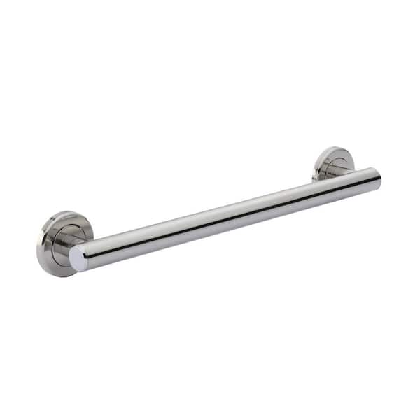 Glacier Bay Dorind 18 in. x 1 1/4 in. Decorative Grab Bar in Polished Stainless Steel
