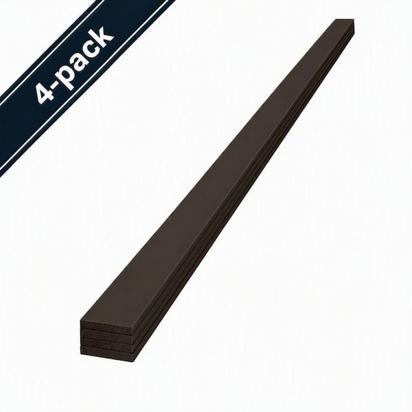 1 in. x 4 in. x 8 ft. Timeless Truffle Smooth Painted Wood Pine Trim Board (4-Pack)