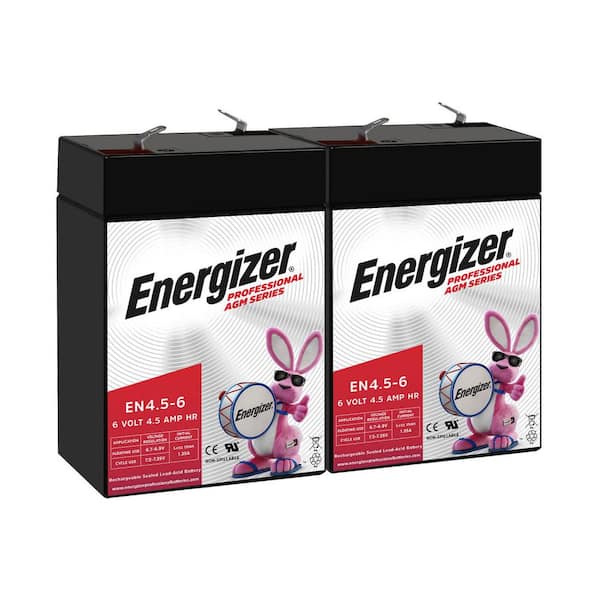 EN4. 5-6-2 PACK-6 Volt 4.5 Amp Hr, Long Lasting Sealed Lead Acid AGM Rechargeable Battery