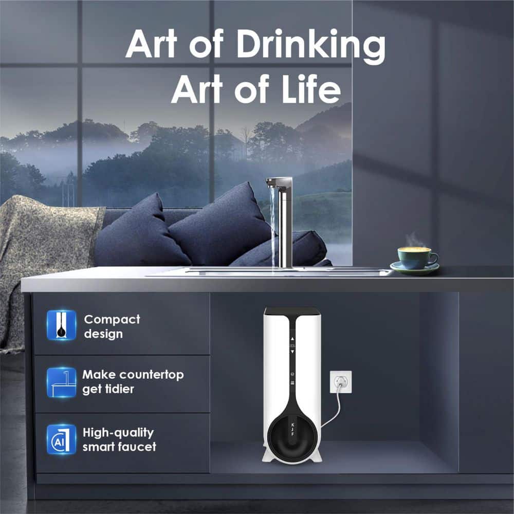 Waterdrop White Stainless Steel Reverse Osmosis System with Smart Faucet