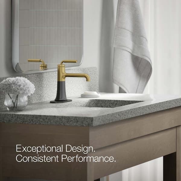 KOHLER Tone Single Hole 1.0 GPM Bathroom Sink Faucet in Matte Black