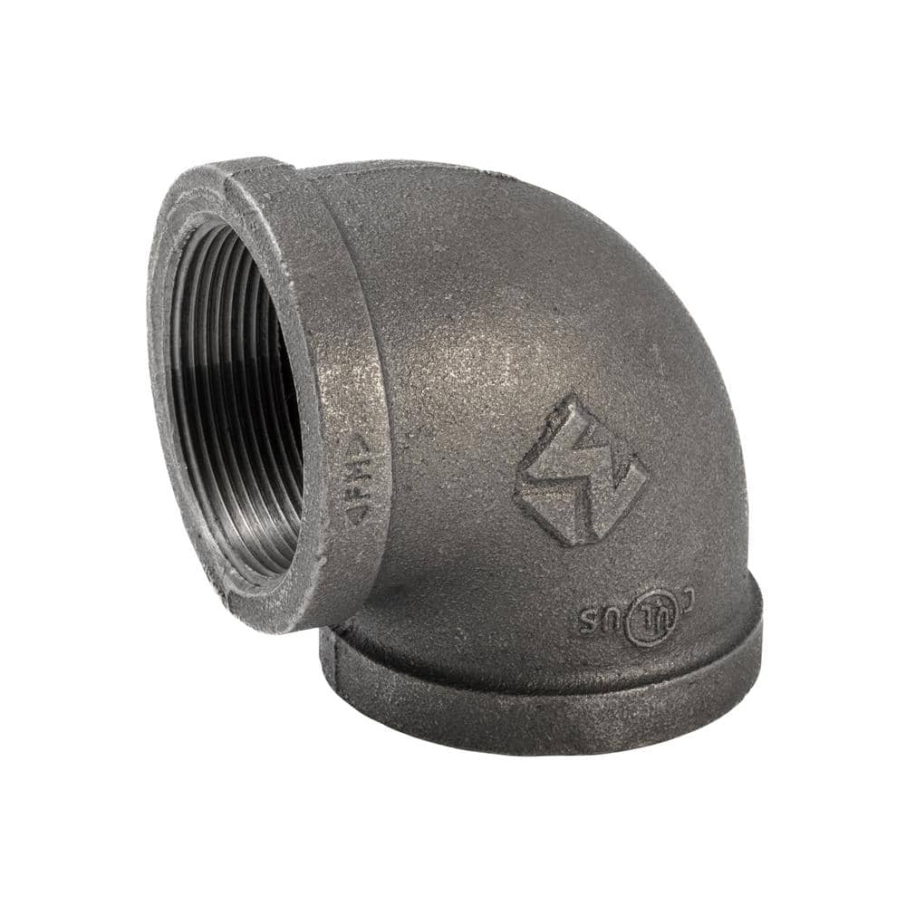 Southland 2 In Black Malleable Iron 90 Degree Fpt X Fpt Elbow Fitting 520 008hn The Home Depot 6829