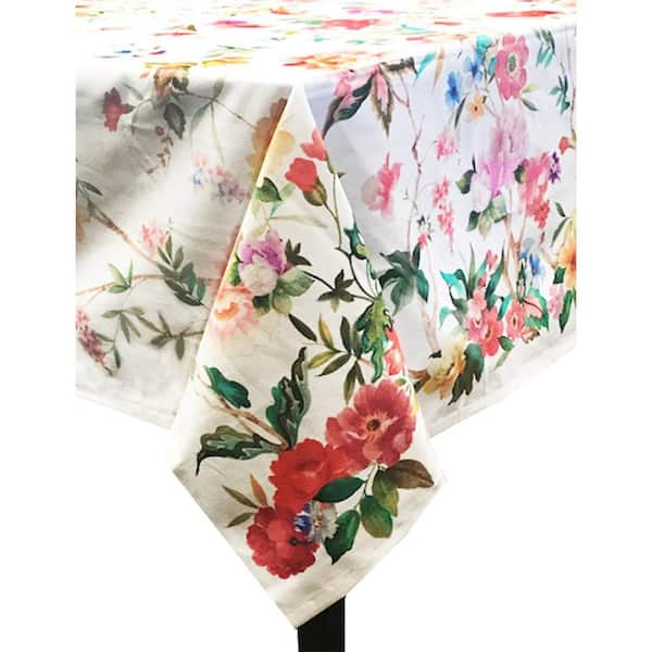 Coventry 60 in. x 102 in. Multi Cotton and Polyester Tablecloth