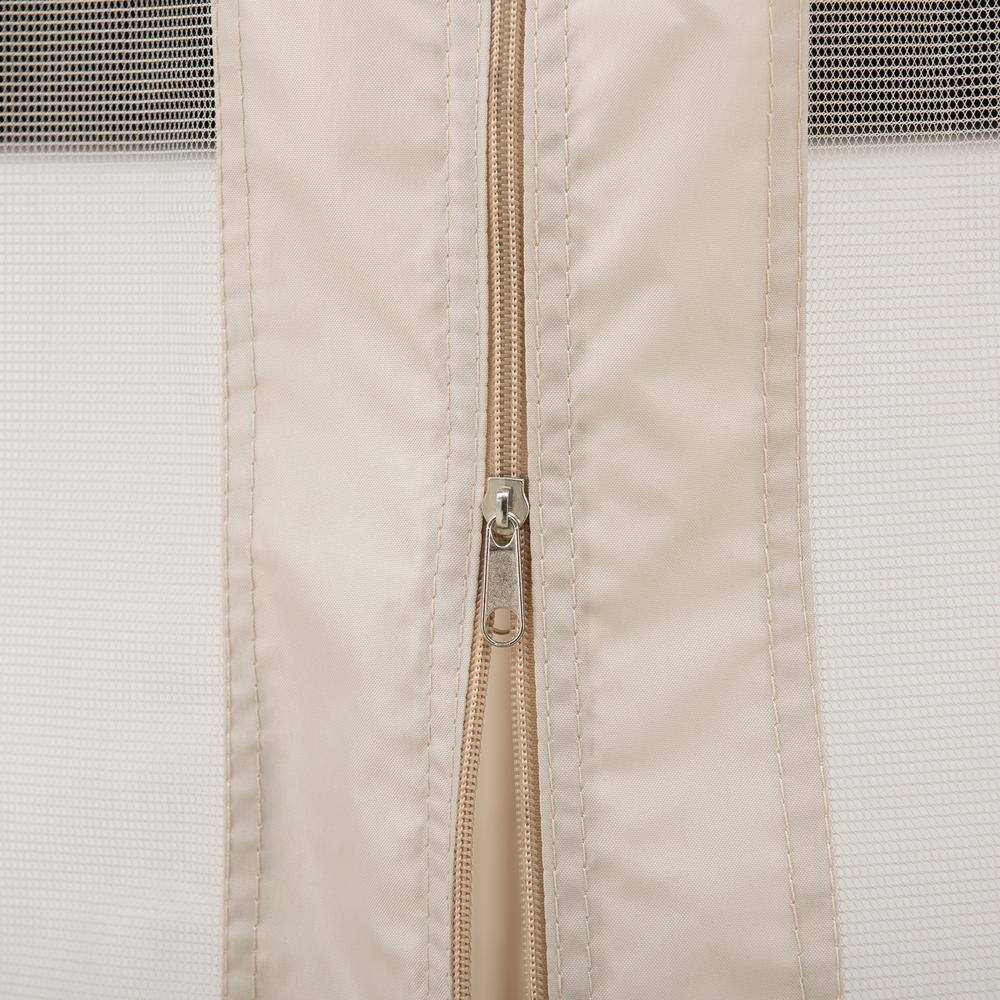 Beige and Black Weather-Resistant Mosquito Netting for 11x13 Gazebo