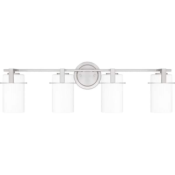 Quoizel Seymour 31 in. 4-Light Brushed Nickel Vanity Light
