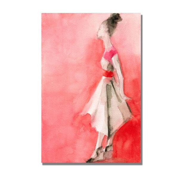 Trademark Fine Art 22 in. x 32 in. White Dress and Red Belt Canvas Art-DISCONTINUED