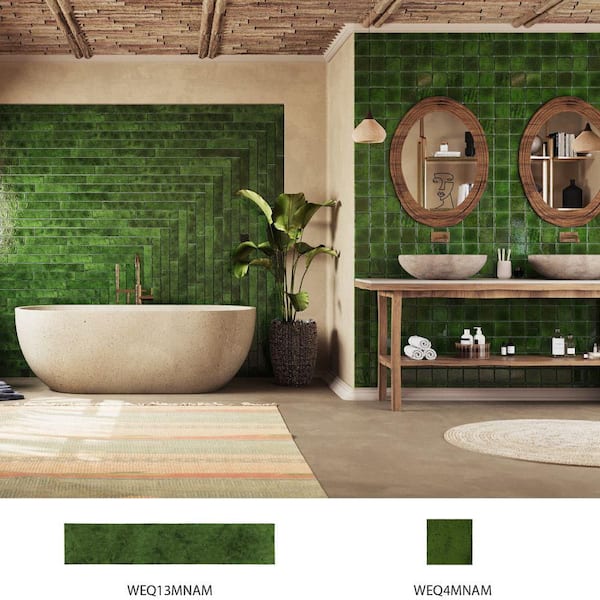 Merola Tile Menorca Tourmaline 4 in. x 4 in. Ceramic Wall Tile