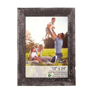 Victoria 12 in. W. x 24 in. Smoky Black Picture Frame