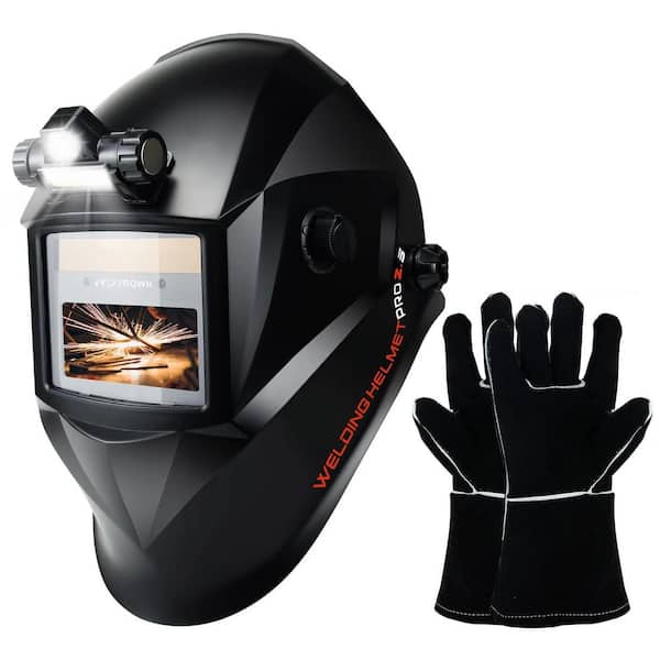 True Color Auto-Darkening Welding Hood with LED Light and Grinding
