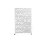 6.5 ft. H x 4 ft. W Laser Cut Metal Privacy Screen in White, 3 panels