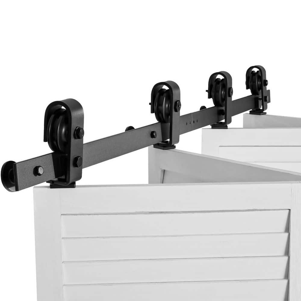 Bi-Folding Sliding Barn Door Hardware Track Kit, 52 in. Top Mount Track Kit, Slide Smoothly and Quietly, Easy to Install price history on PriceWatchPro