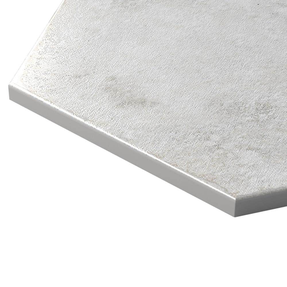 Mandalay Hex White Polished Porcelain Floor and Wall Tile
