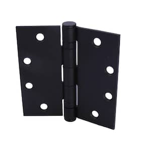 4-1/2 in. Matte Black Square Radius Commercial Grade with Ball Bearing Hinge