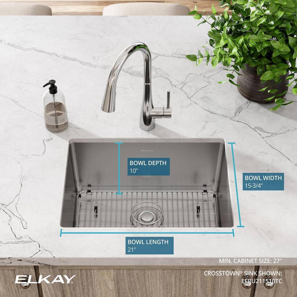 Polished Satin Stainless Steel Single Bowl Undermount Kitchen Sink Kit