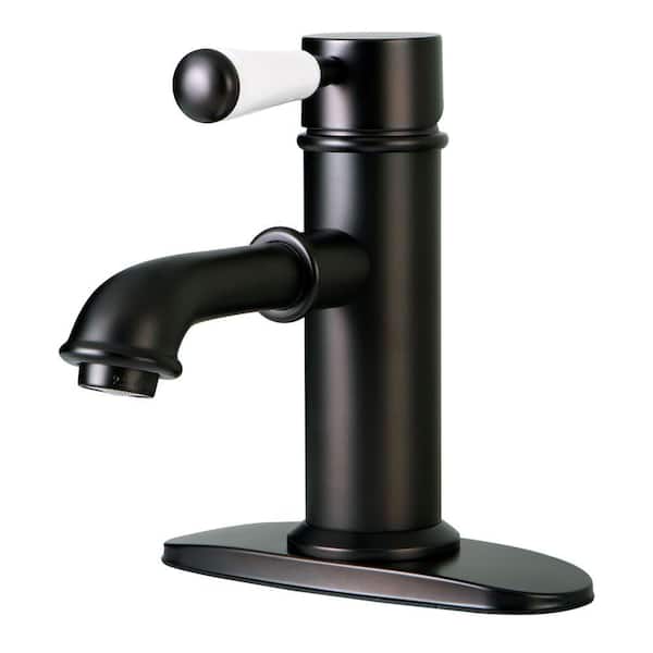 Kingston Brass Paris Single Hole 1-Handle Mid-Arc Bathroom Faucet in Oil Rubbed Bronze