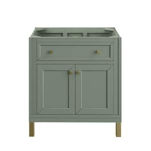 Chicago 30.0 in. W x 23.5 in. D x 32.8 in. H Single Bath Vanity Cabinet without Top in Smokey Celadon