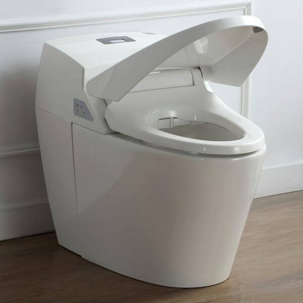 OVE Decors Smart 1-Piece 1.6 GPF Single Flush Elongated Toilet and Bidet with Seat in White