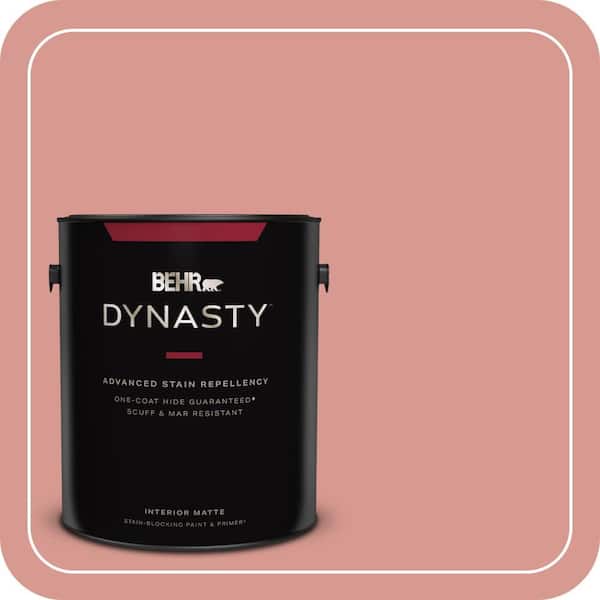 BEHR DYNASTY 1 gal. #T13-15 Shanghai Peach Matte Interior Stain-Blocking Paint & Primer