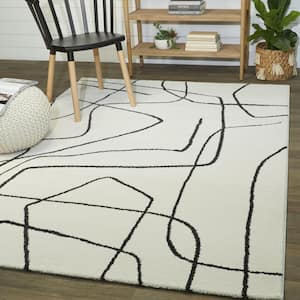 Descartes Charcoal 4 ft. x 6 ft. Abstract Area Rug