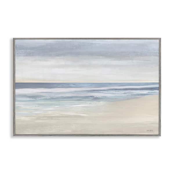Stupell Industries Subtle Beach Ombre by Amber Sterling Gray Framed Nature Giclee Art Print 16 in. x 24 in.