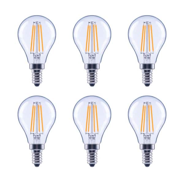 EcoSmart 40W Dimmable Clear Filament Soft White LED Light Bulb (6-Pack)