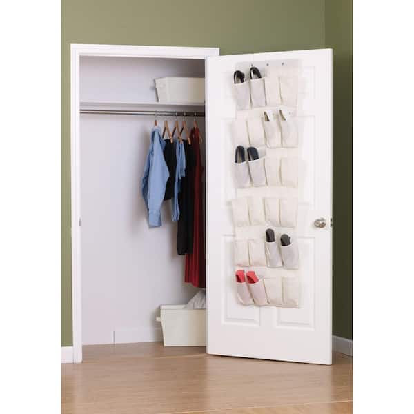 Extra Large Over the Door Shoe Organizer with 4 Hooks 24/28 Pockets Hanging Shoe  Rack Storage Holder for Closet Door