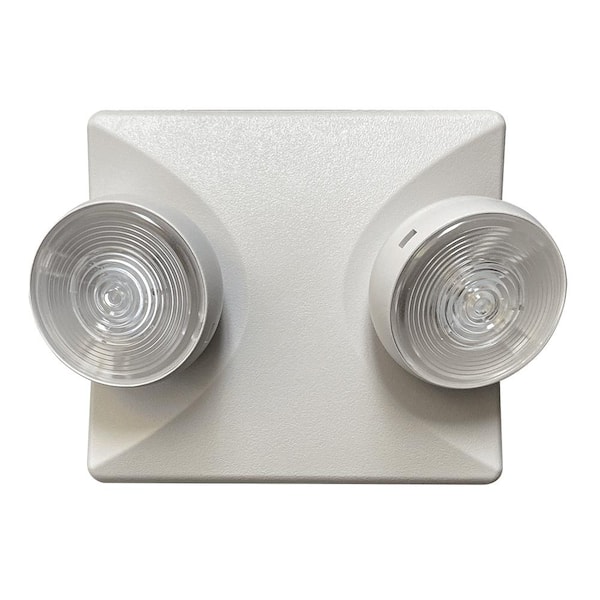 Lithonia Lighting New York Approved 2-Head White Steel Emergency Fixture  Unit ELT618NY M2 - The Home Depot