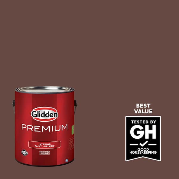 Glidden Premium 1 gal. PPG1016-7 Spiced Wine Semi-Gloss Interior Latex Paint