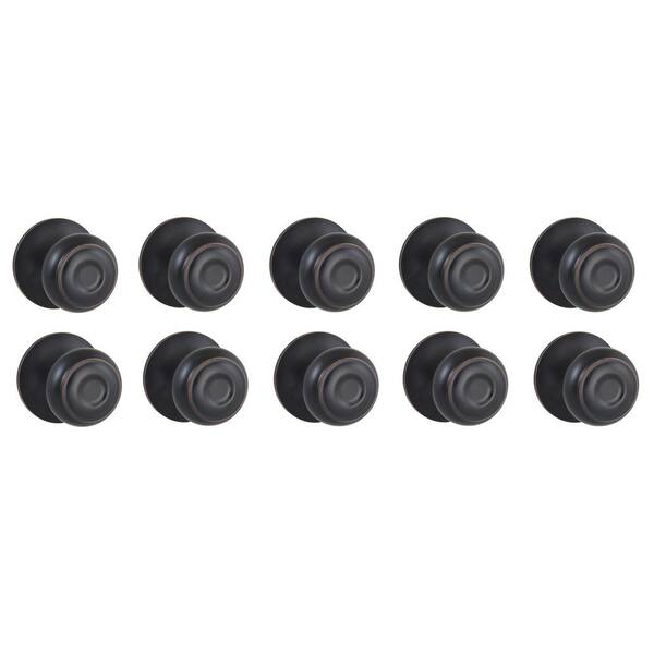 Defiant Hartford Aged Bronze Hall/Closet Passage Door Knob (10-Pack)  32TGX730BDF - The Home Depot