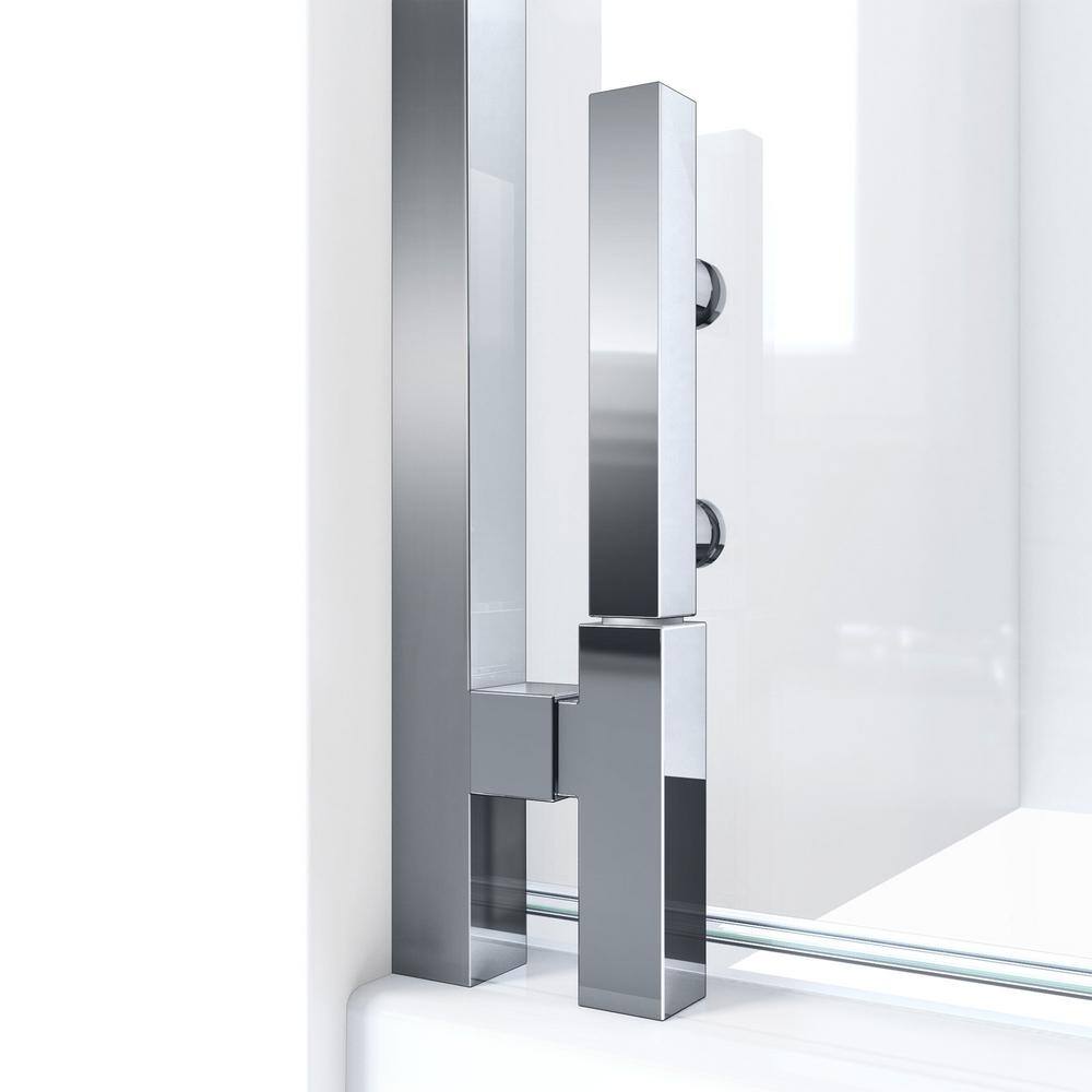 Matte Black Frameless Pivot Shower Door with Clear Glass