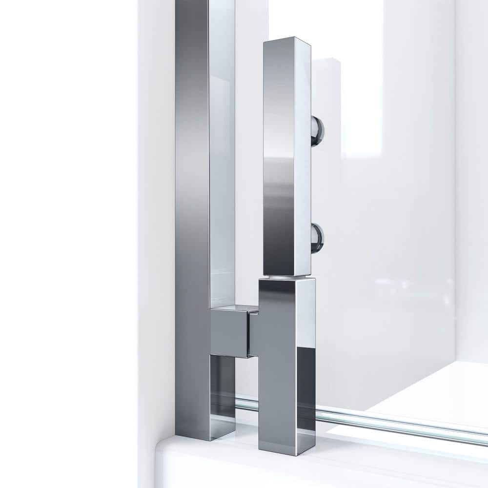 Ascend Frameless Chrome Pivot Shower Door 48-49 x 72 Inches