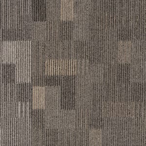 24 in. x 24 in. Textured Loop Carpet - Basics -Color Stone Walk