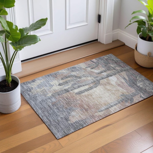 Chantille Machine Washable Indoor/Outdoor Abstract ACN2337 Taupe 2 ft. x 3 ft. Accent Rug