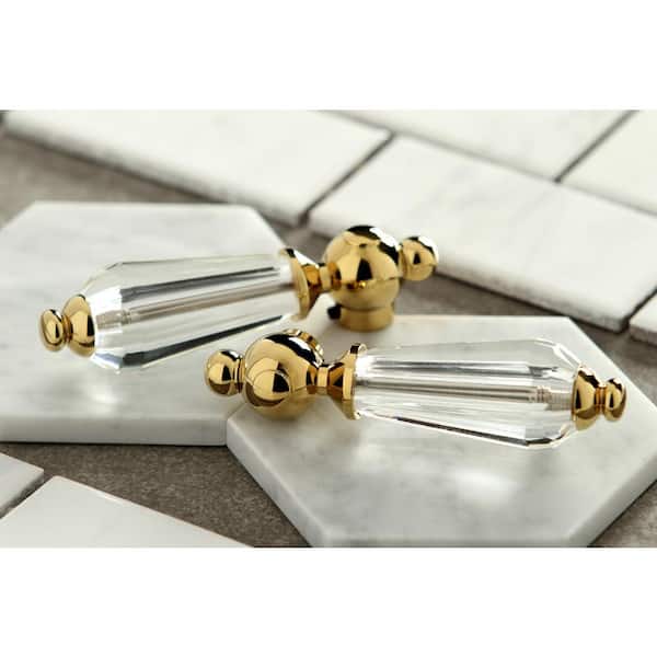 Kingston Brass French Crystal 4 in. Centerset 2-Handle Bathroom