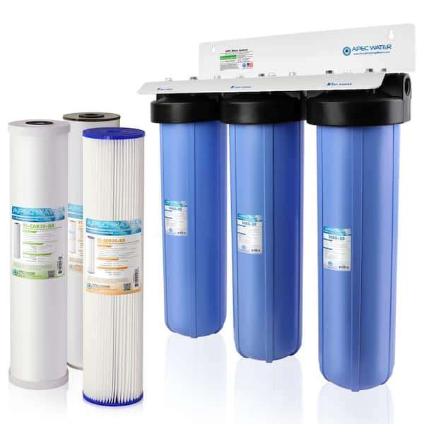 Whole House 3-Stage Water Filtration System Iron, Sediment and Chlorine For Multi-Purpose