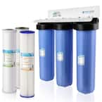Whole House 3-Stage Water Filtration System Iron, Sediment and Chlorine For Multi-Purpose