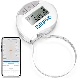 Bluetooth Smart Tape Measure Body Scale with App, White