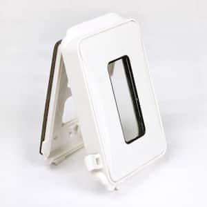 N3R Polycarbonate White 1-Gang Expandable Weatherproof In-Use Electrical Outlet Cover for Outdoor Outlet