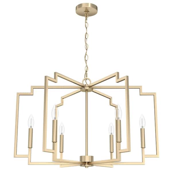 Zoanne 6-Light Alturas Gold Geometric Chandelier