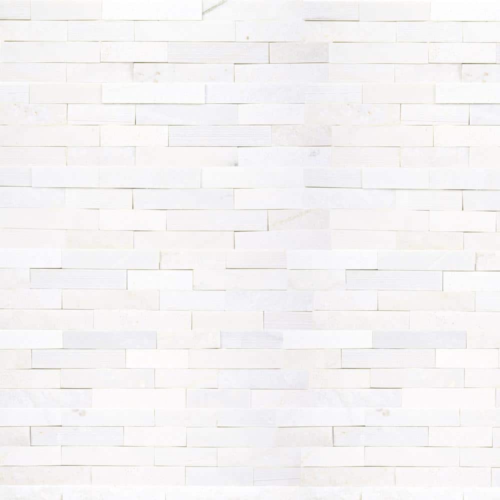 Arctic White Ledger Panel 6 in. x 24 in. Multi-Finish Marble Wall Tile(35-Cases/210 sq. ft./Pallet) price history on PriceWatchPro