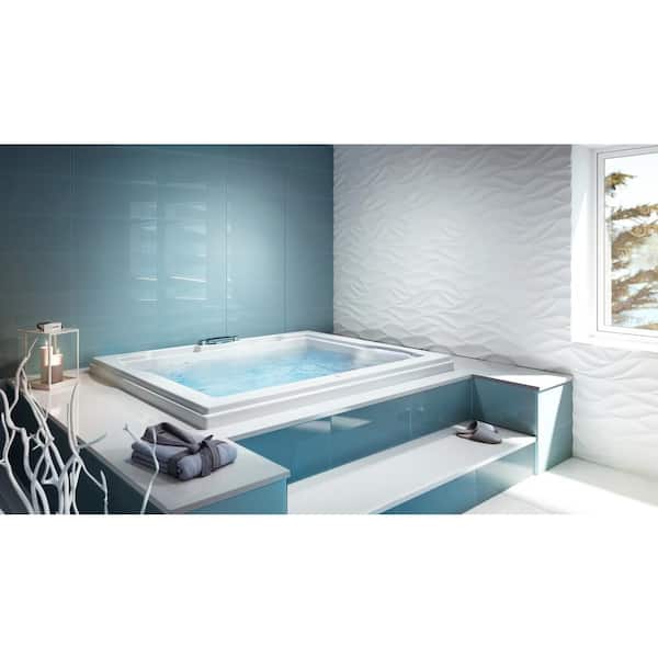JACUZZI FUZION 71.75 in. x 59.75 in. Rectangular Whirlpool Bathtub