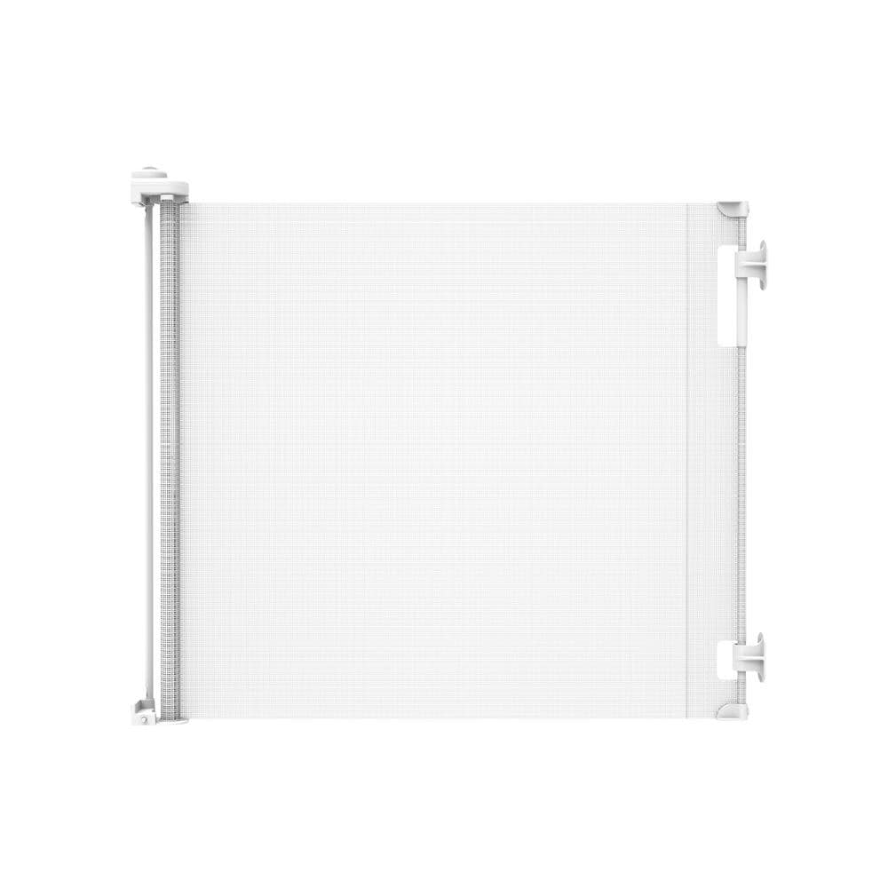 55 in. W x 33 in. H Indoor/Outdoor Retractable Baby Gate White