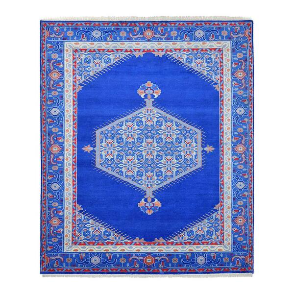 Solo Rugs One-of-a-Kind Modern Royal 8 ft. x 10 ft. Hand Loomed Area Rug
