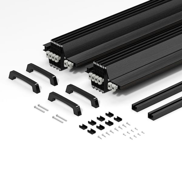 GOLDENPOLEY Blackout 72 in. x 80 in. Black Finished PVC Interior