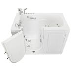 Capri 52 in. x 30 in. Acrylic Walk-In Whirlpool and Air Bath in White with Left Outward Swing Door and Fast Fill/Drain